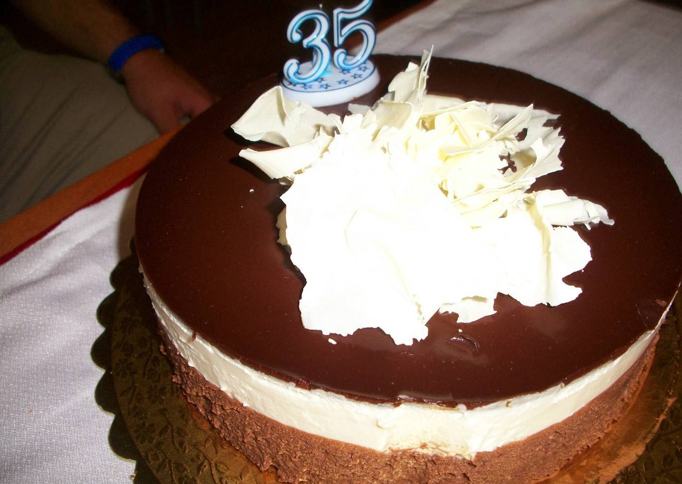 Tarta tres capas de chocolates sin thermomix
