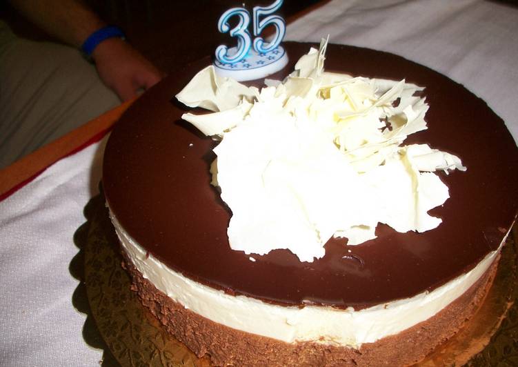 Tarta tres capas de chocolates sin thermomix