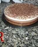 Tarta flan de tres chocolates