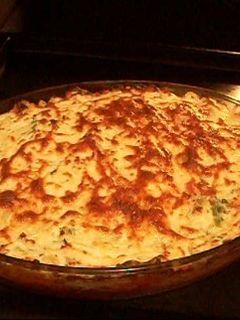 Una foto de Lasagna con pasta de codito