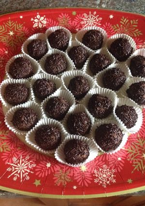 Una foto de Trufas de chocolate para fin de año