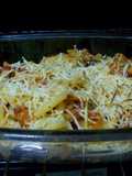 Macarrones con tomate y carne picada