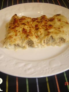 Una foto de Canelones trufados a la catalana con manzana