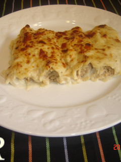 Una foto de Canelones trufados a la catalana con manzana