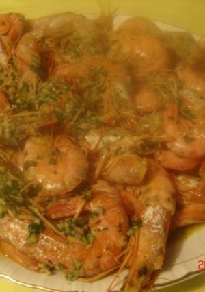 Una foto de Gambas o langostinos al cava (Montse)