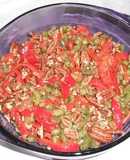 Ensalada de ejotes y pimiento rojo