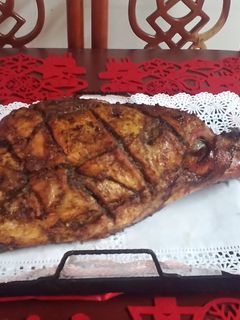 Una foto de Pernil de cerdo a la colombiana