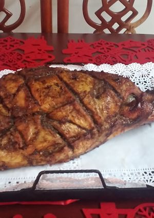 Una foto de Pernil de cerdo a la colombiana