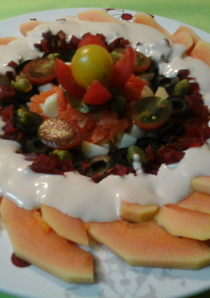 Una foto de Ensalada de papaya 