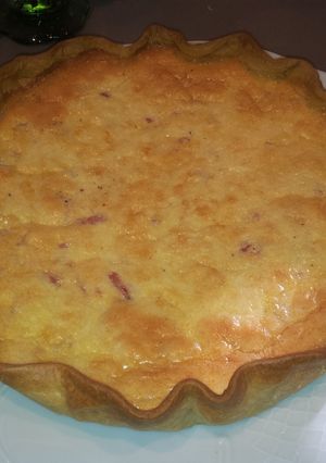 Una foto de Quiché Lorraine rápida de jamón de york