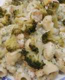 Pasta con gambas y brócoli