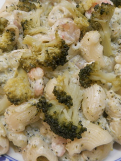 Una foto de Pasta con gambas y brócoli
