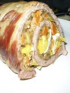 Una foto de Matambre arrollado el horno para Navidad