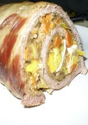 Una foto de Matambre arrollado el horno para Navidad