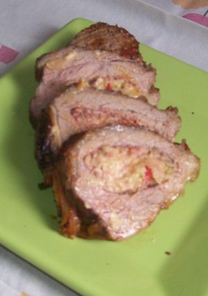 Una foto de Colita de cuadril rellena mechada