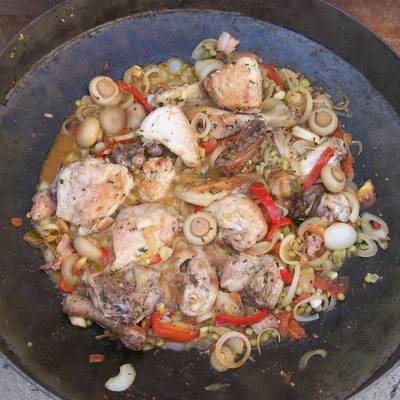 Pollo al disco con verduras de CELESTINA- Cookpad