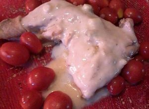 Una foto de Pollo al verdeo casero