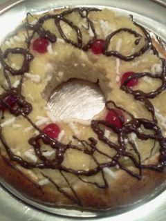 Una foto de Rosca de Reyes tradicional