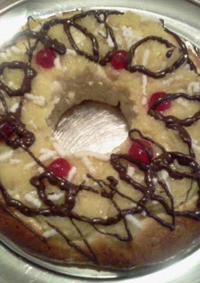 Una foto de Rosca de Reyes tradicional