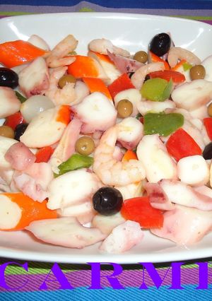 Una foto de Delicias de marisco y salpicón