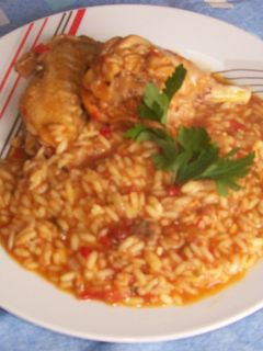 Una foto de Cazuela de pollo con arroz