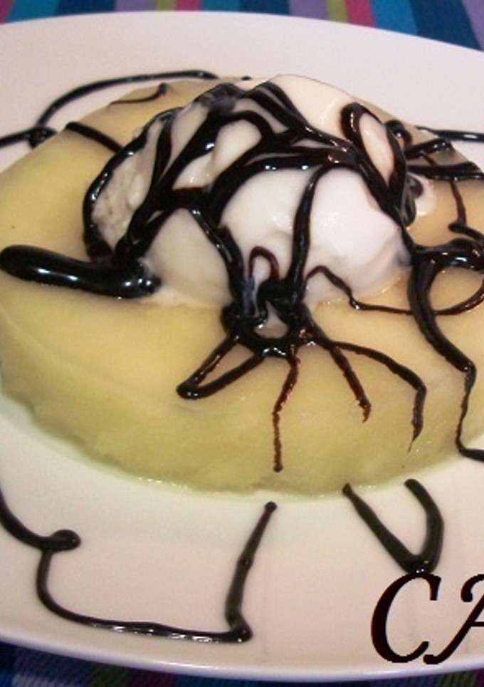 Una foto de Melón tres delicias con helado