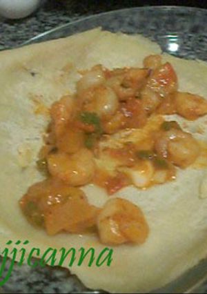 Una foto de Crepas de camarón
