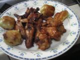 Alitas de pollo con salsa barbacoa