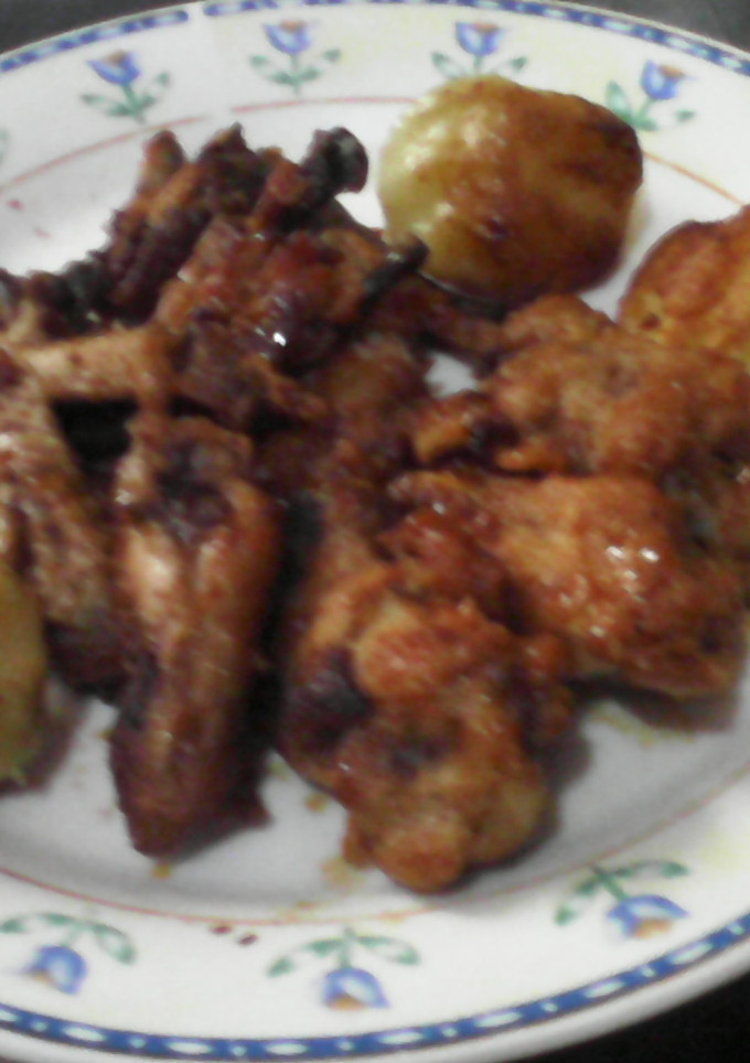 Una foto de Alitas de pollo con salsa barbacoa