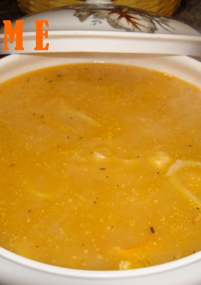 Una foto de Sopa de mariscos con arroz