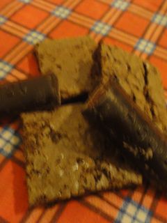 Una foto de Brownie de chocolate para cumpleaños