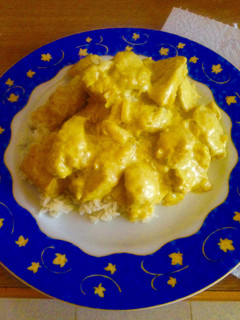 Una foto de Pavo al curry masala