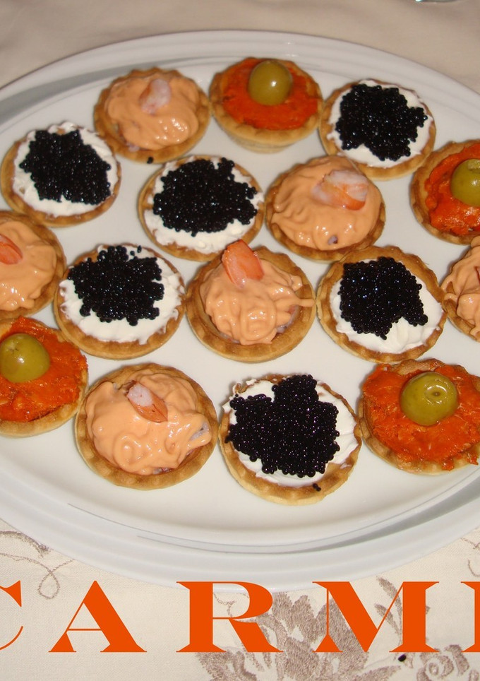 Una foto de Aperitivos variados en tartaleta