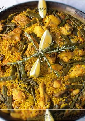 A picture of Paella Valenciana (The Authentic Recipe from Valencia).