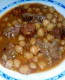 Cocido de garbanzos con ternera