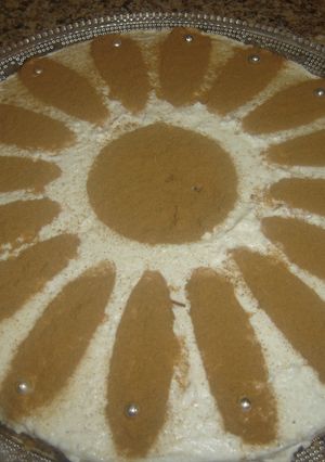 Una foto de Tarta mouse de arroz con leche