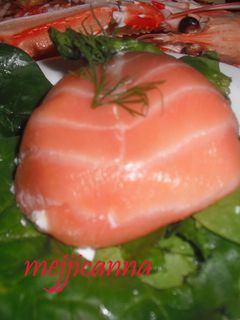Una foto de Flanes de salmón