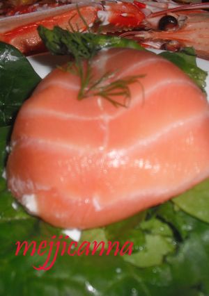 Una foto de Flanes de salmón