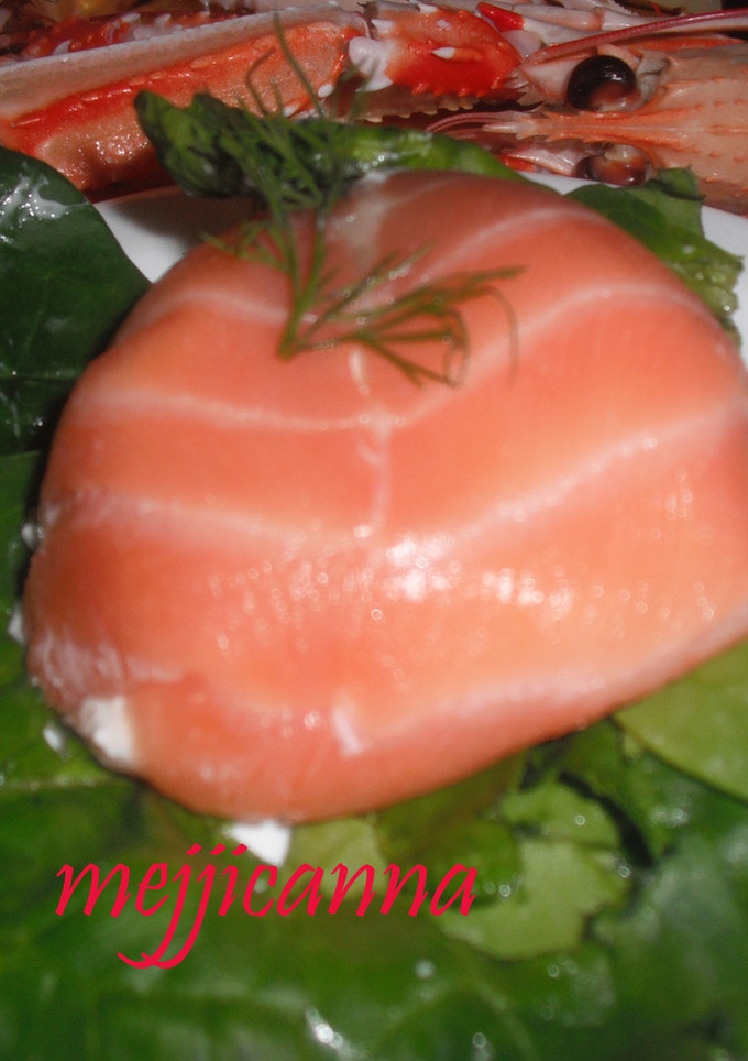 Una foto de Flanes de salmón