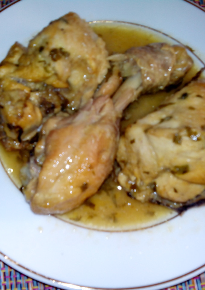 Una foto de Pollo al ajillo fácil con jeréz