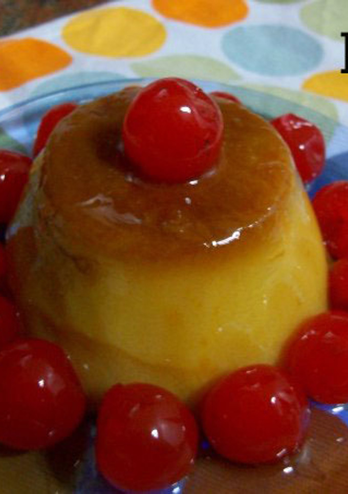 Una foto de Flan de yemas de huevo