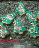 Galletas navideñas decoradas de mantequilla
