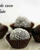 Bolitas de coco y chocolate