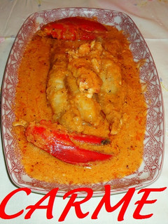 Una foto de Bogavante en salsa de cava con rape