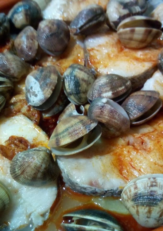 Una foto de Merluza a la gallega con Thermomix