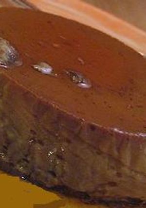 Una foto de Flan de chocolate