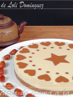 Una foto de Tarta de crema a la canela
