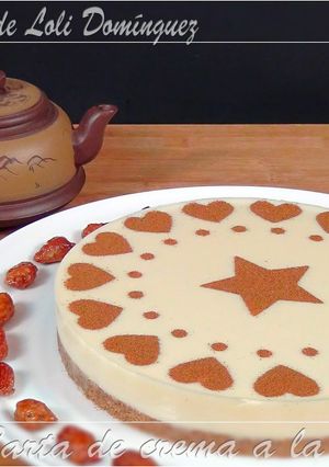 Una foto de Tarta de crema a la canela