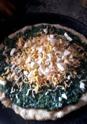 Una foto de Pizza de verduras