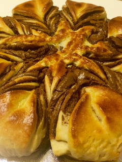 Una foto de Flor de brioche con nutella